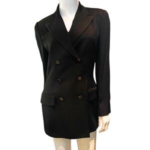 Stunning Ellen Tracy Black, Double-Breasted Evening TuxedoJacket/Blazer - Size 4